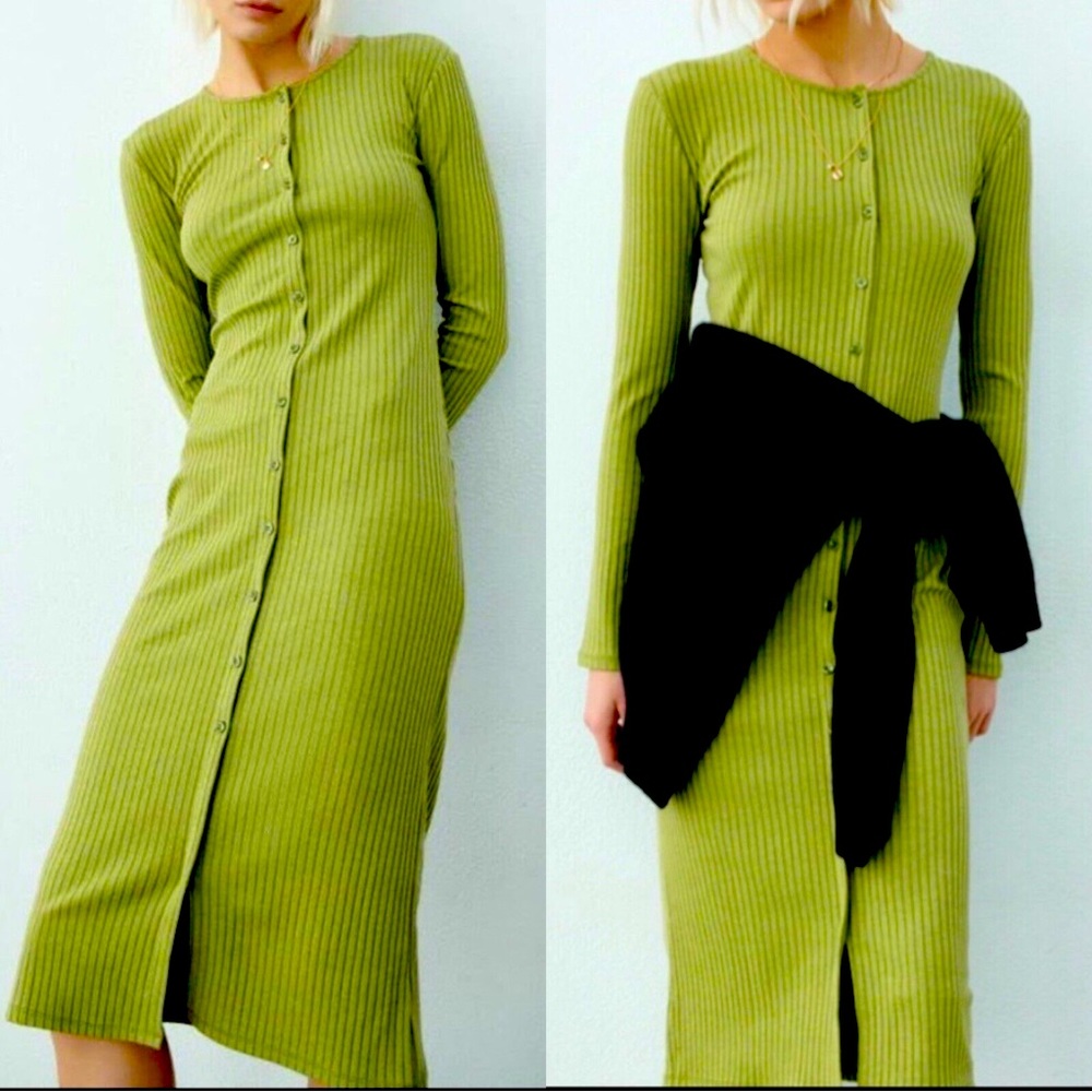 NWT Zara Ribbed Dress With Bottoms